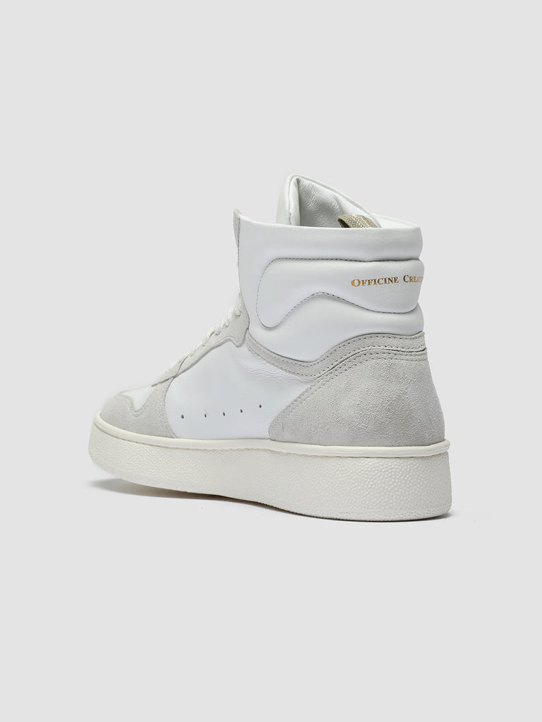 MOWER 117 - White Leather and Suede High Top Sneakers women Officine Creative - 4