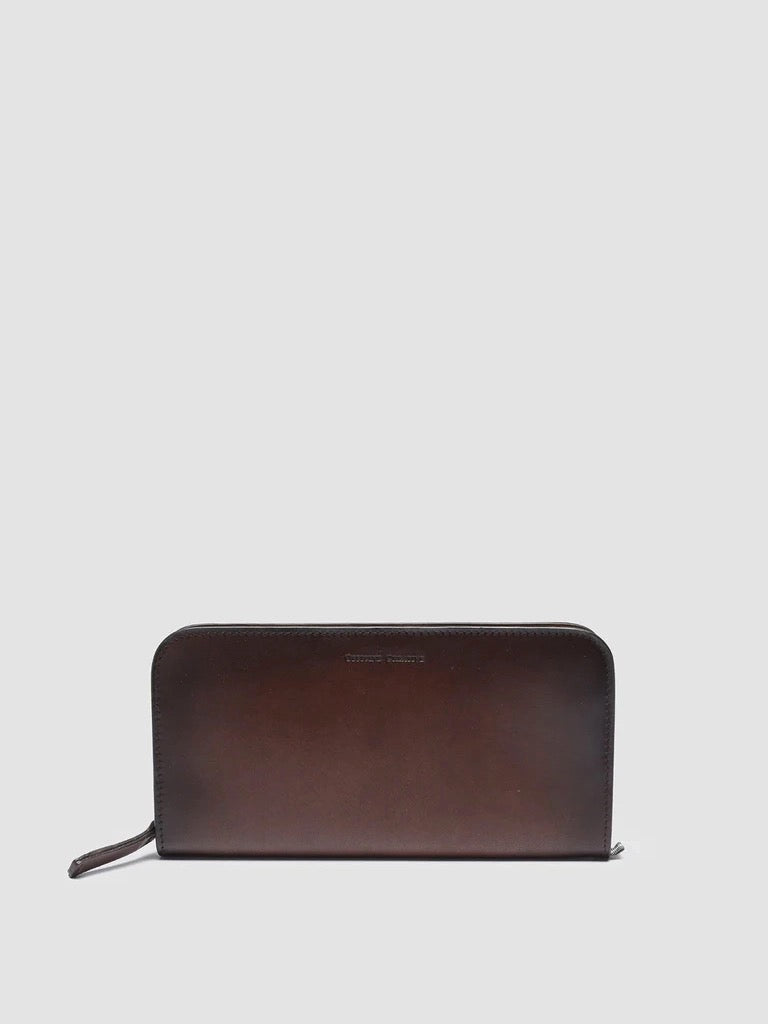 BERGE’ 01 - Brown Zip Around Leather Wallet  Officine Creative - 1