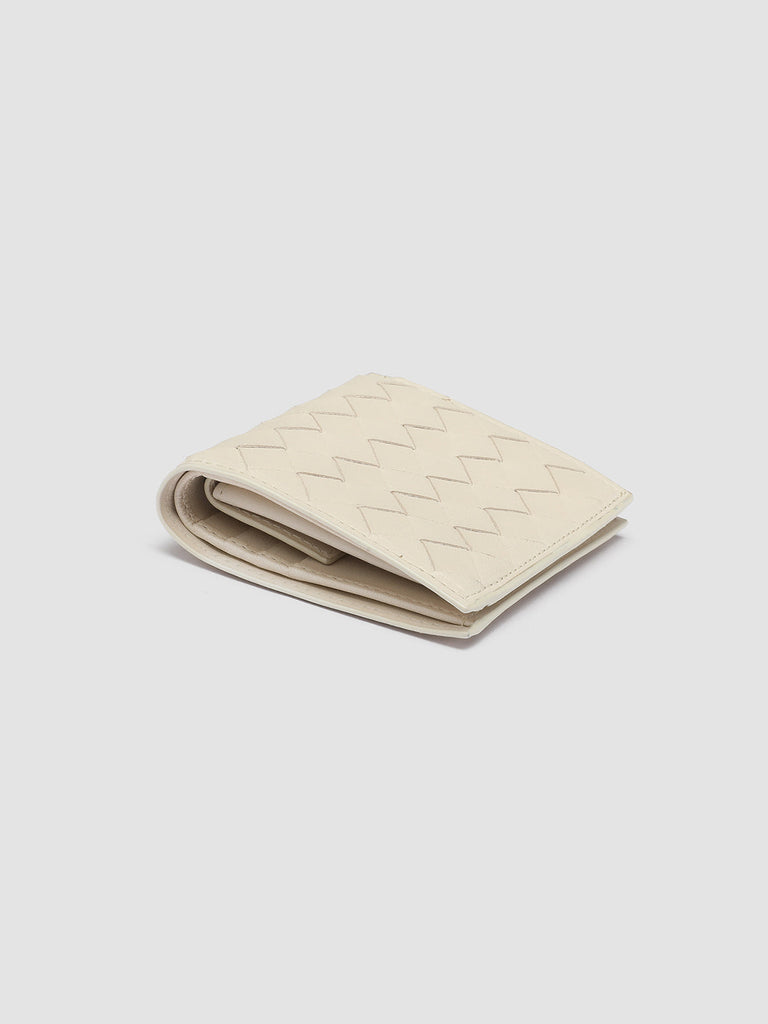 POCHE 111 - White Leather bifold wallet