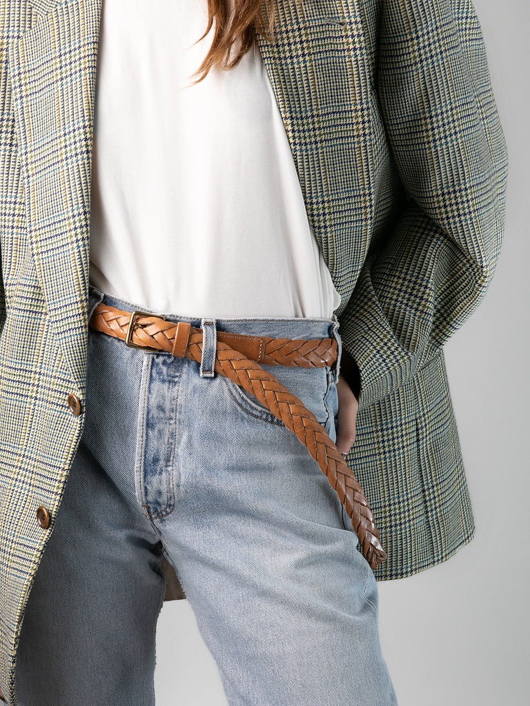 OC STRIP 20 - Taupe Leather belt