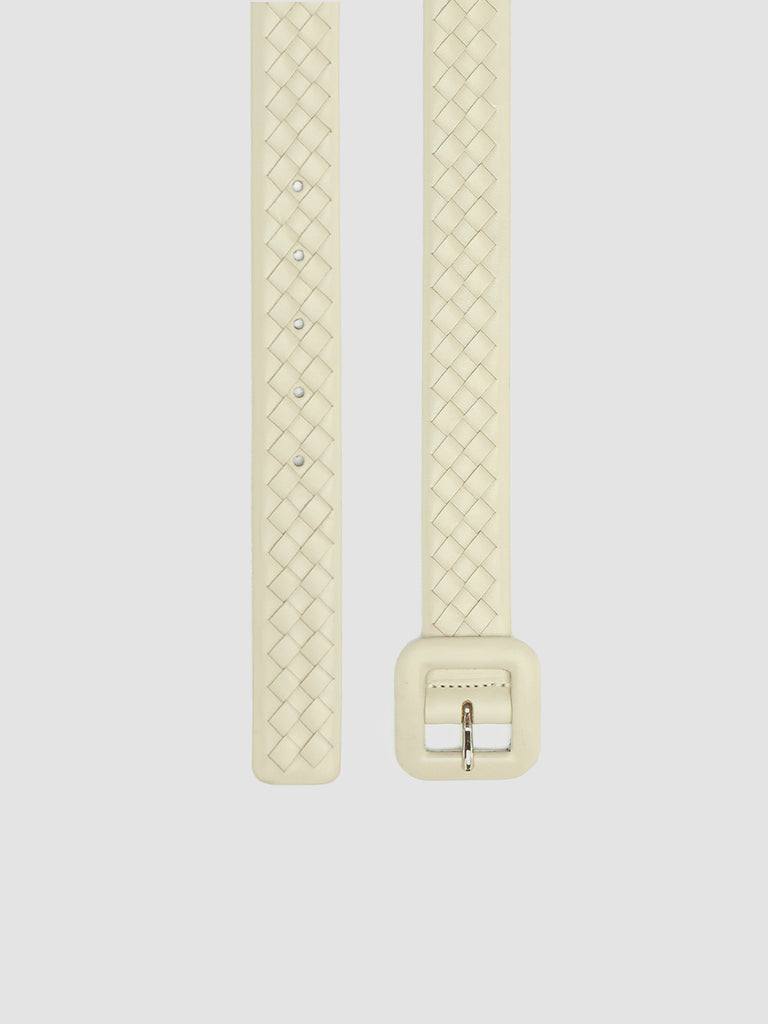 OC STRIP 060 - White Leather Belt