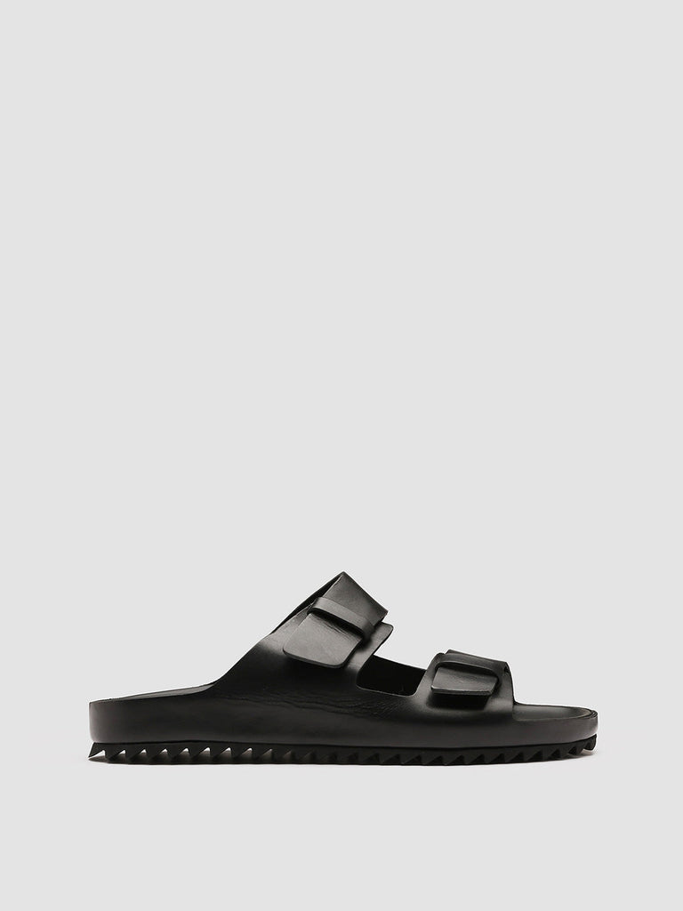 AGORA' 002 - Black Leather Sandals
