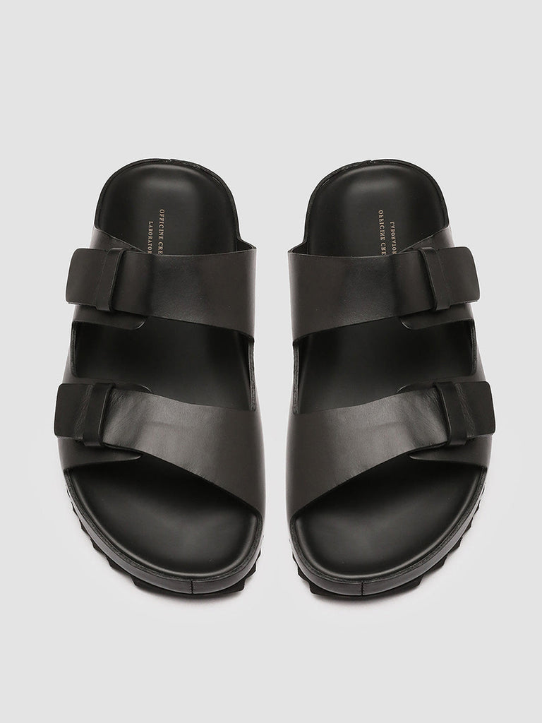 AGORA' 002 - Black Leather Sandals Men Officine Creative - 2