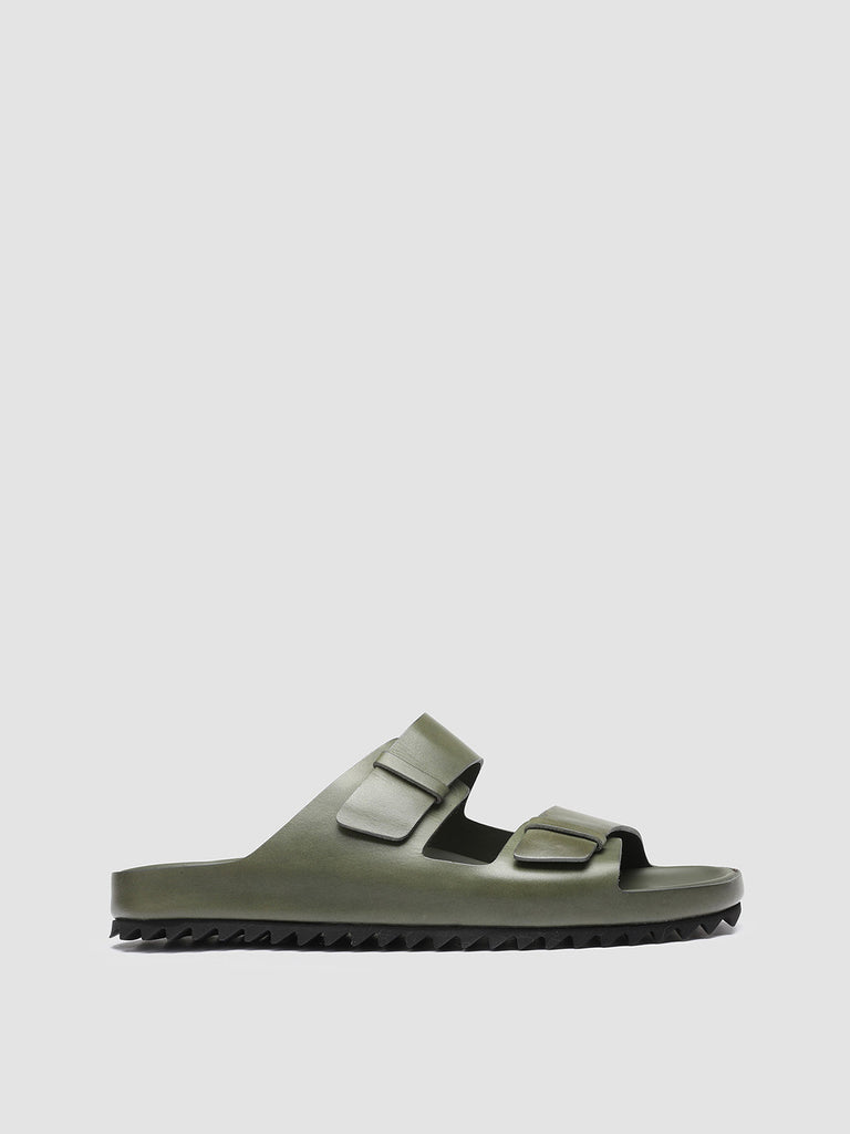 AGORÀ 002 - Green Leather sandals