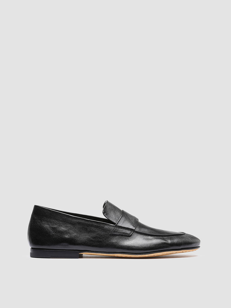 AIRTO 001 - Black Leather Penny Loafers