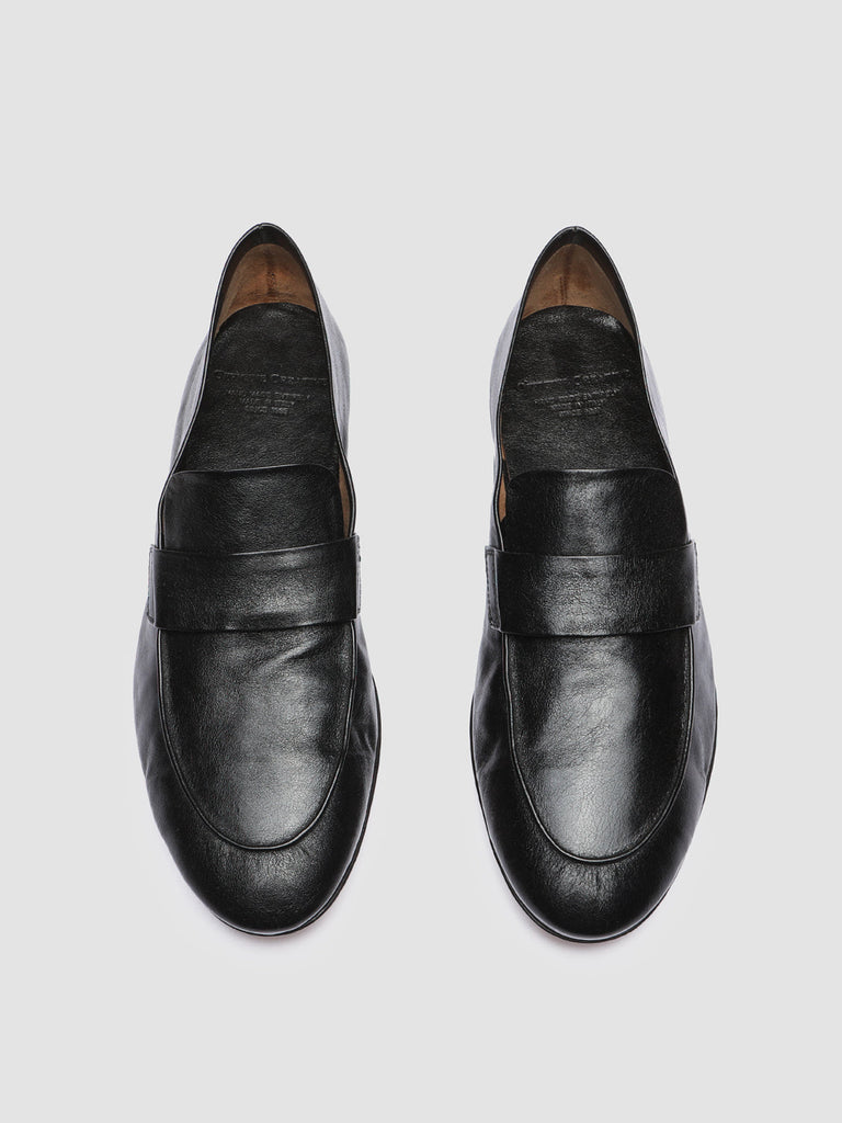 AIRTO 001 - Black Leather Penny Loafers
