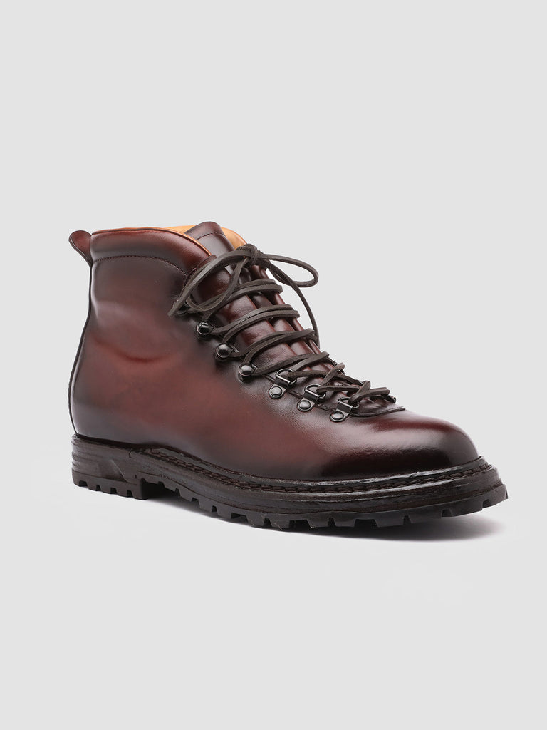 ARTIK 002 - Burgundy Leather And Shearling Ankle Boots Men Officine Creative - 3