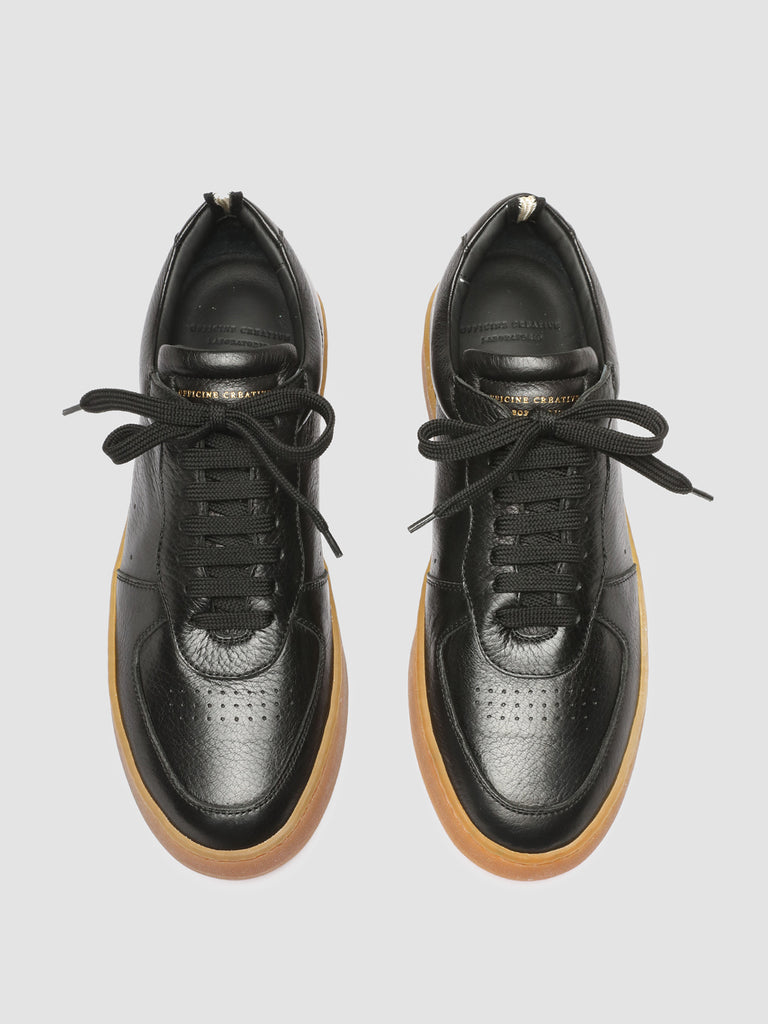 ASSET 001 - Black Leather Low Top Sneakers men Officine Creative - 2
