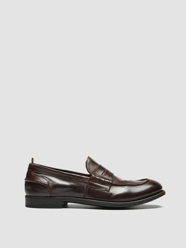 CHRONICLE 144 - Dark Brown Leather Penny Loafers  Men Officine Creative - 1