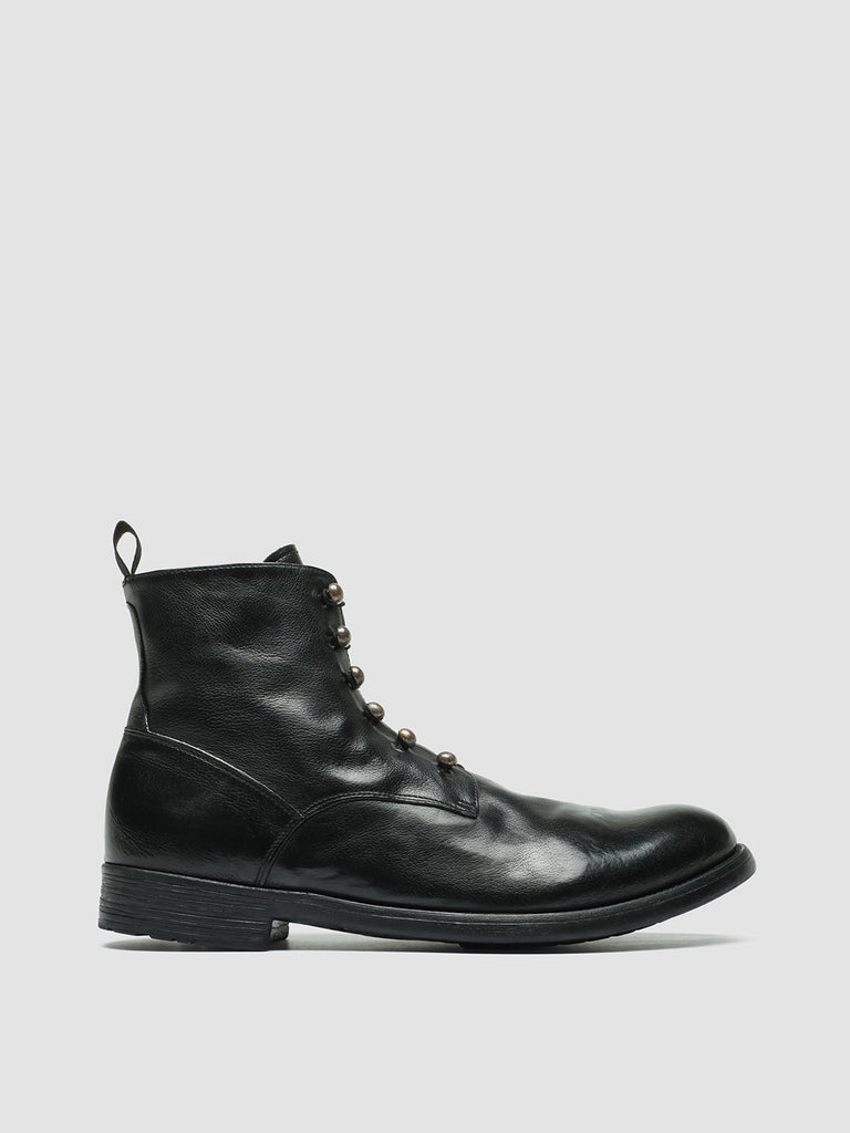 HIVE 051 - Black Leather Zip Boots