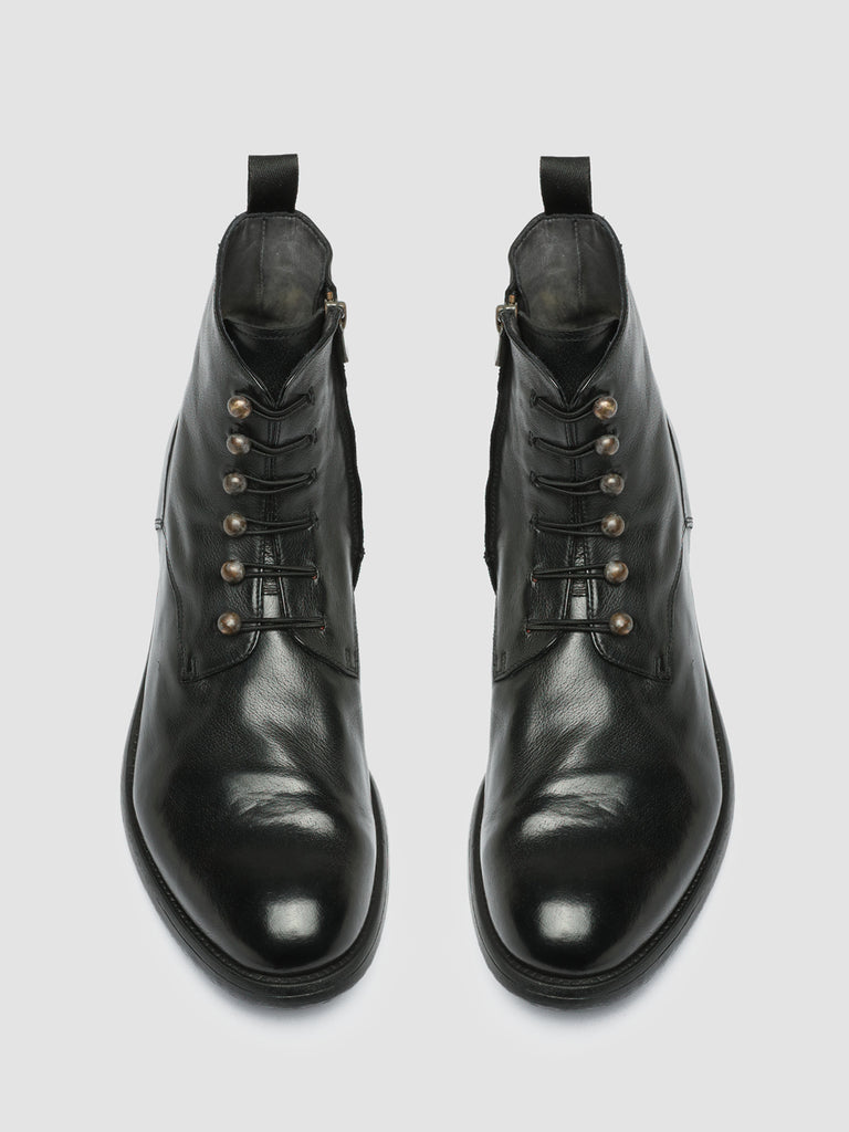 HIVE 051 - Black Leather Zip Boots