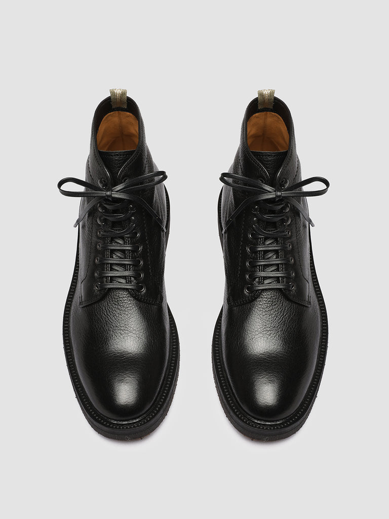 HOPKINS FLEXI 203 - Black Leather Lace-up Boots