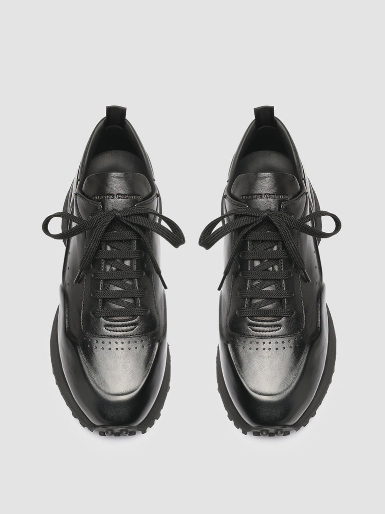 KEYNES 001 - Black Nappa Leather Sneakers