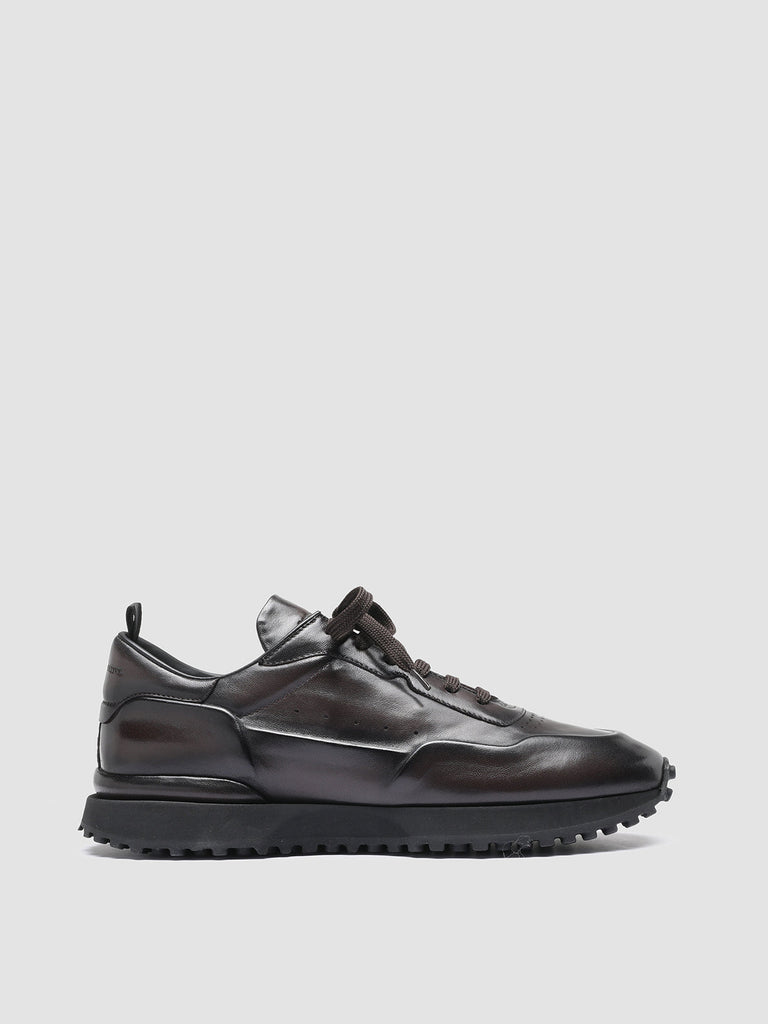 KEYNES 001 - Brown Nappa Leather Sneakers