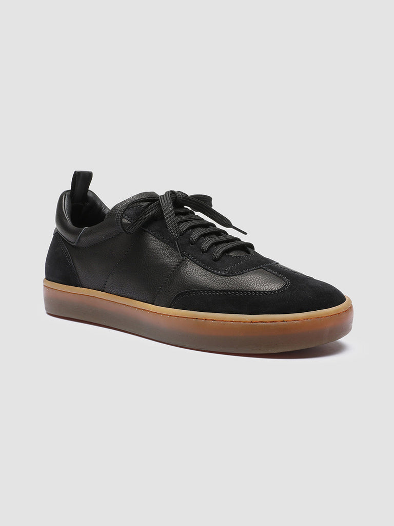 KOMBINED 001 - Black Leather Sneakers Latex Sole Men Officine Creative - 3