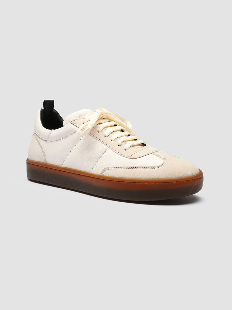 KOMBINED 001 - White Leather Sneakers Latex Sole Men Officine Creative - 3
