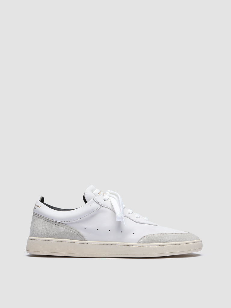 KRIS LUX 001 - White Leather and Suede Sneakers