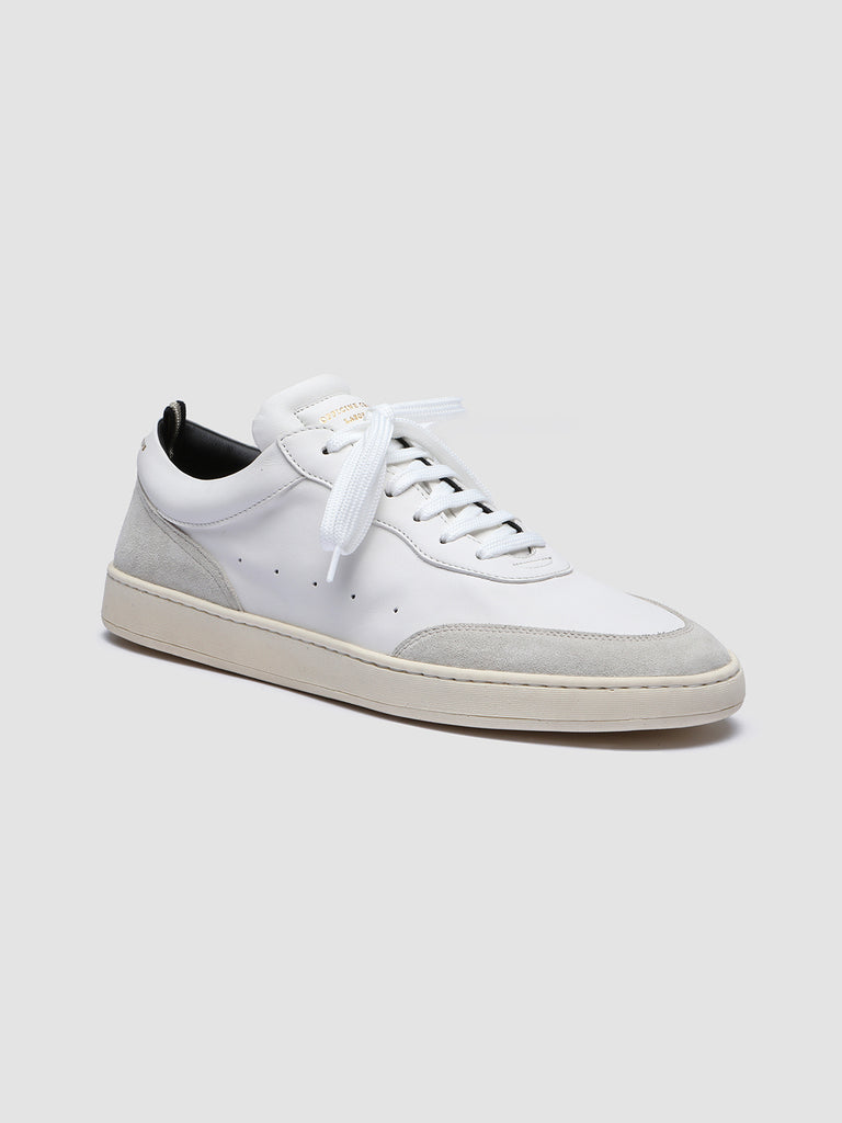 KRIS LUX 001 - White Leather and Suede Sneakers