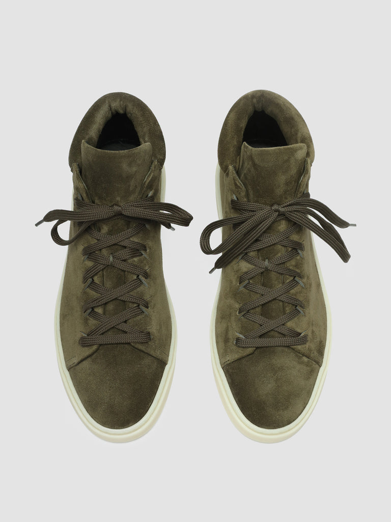 MUSKRAT 010 - Green Suede High Top Sneakers