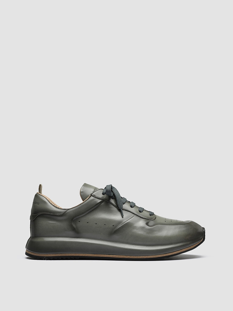 RACE LUX 002 - Green Nappa leather sneakers