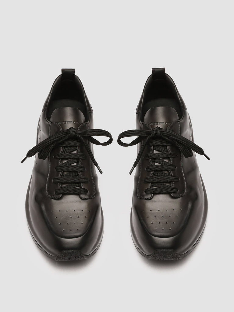 RACE LUX 003 - Black Airbrushed Leather Sneakers Men Officine Creative - 2