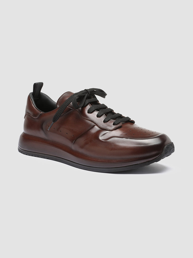 RACE LUX 003 - Brown Airbrushed Leather Sneakers Men Officine Creative - 3