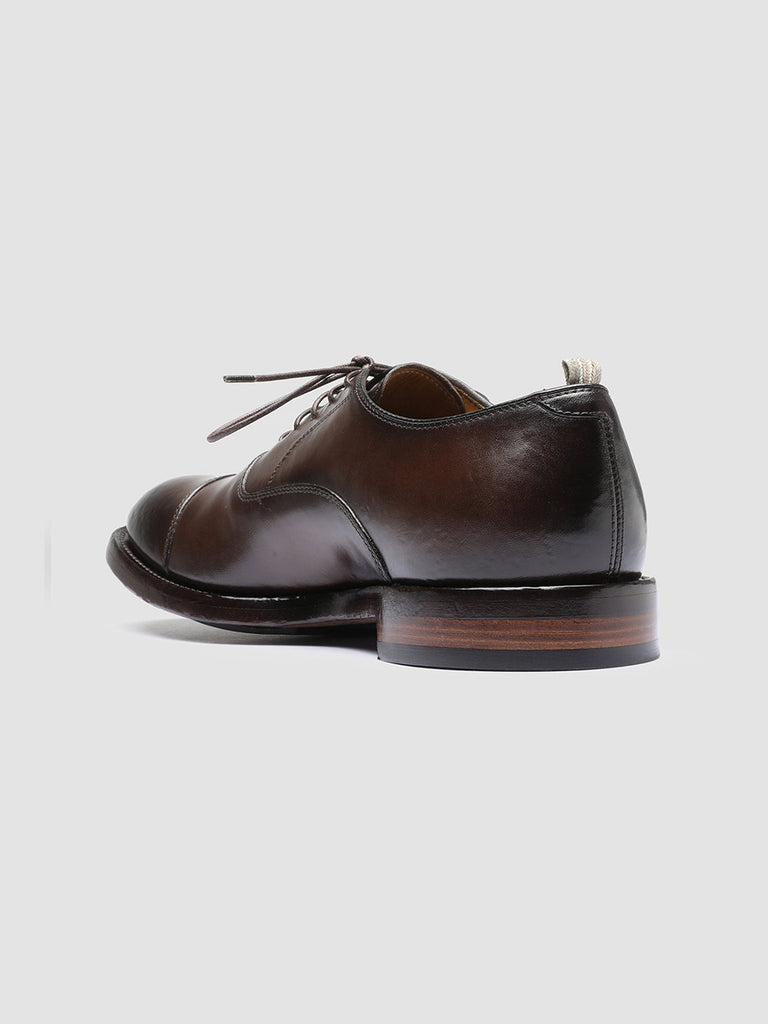 TEMPLE 001 - Brown Leather Oxford Shoes