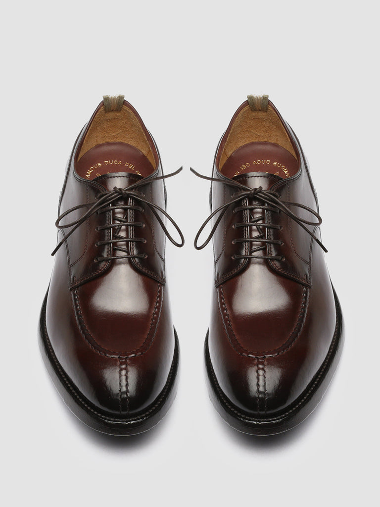 TEMPLE 005 - Burgundy Leather Derby Shoes