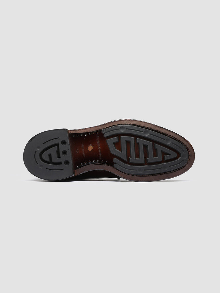 TEMPLE 005 - Burgundy Leather Derby Shoes Men Officine Creative - 5