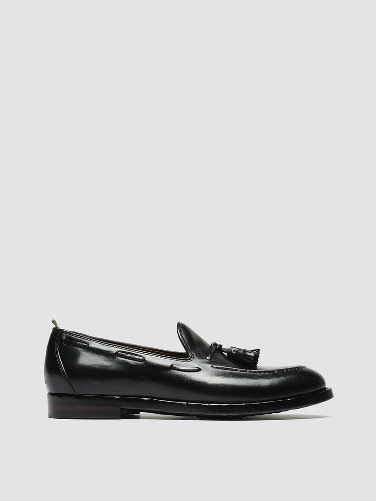 TULANE 001 - Black Leather Tassel Loafers