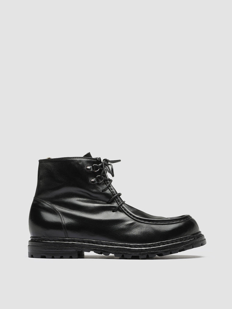 VOLCOV 008 - Black Leather Ankle Boots