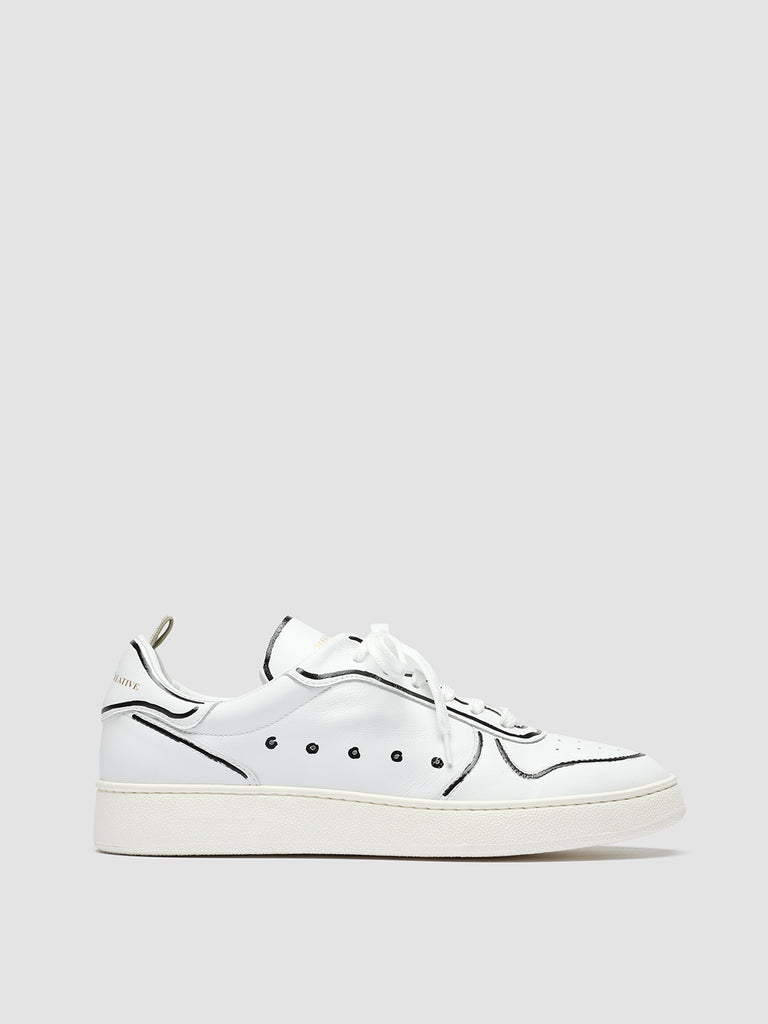 MOWER 008 - White Leather Low Top Sneakers
