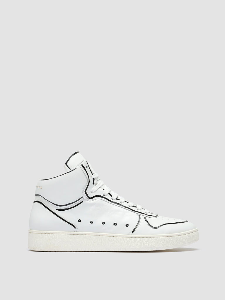 MOWER 013 - White Leather High Top Sneakers