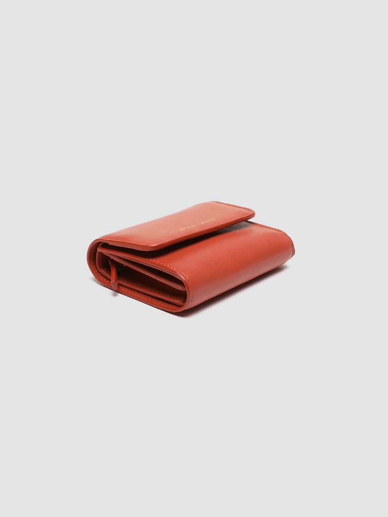 POCHE 10 - Rose Nappa Leather Trifold Wallet