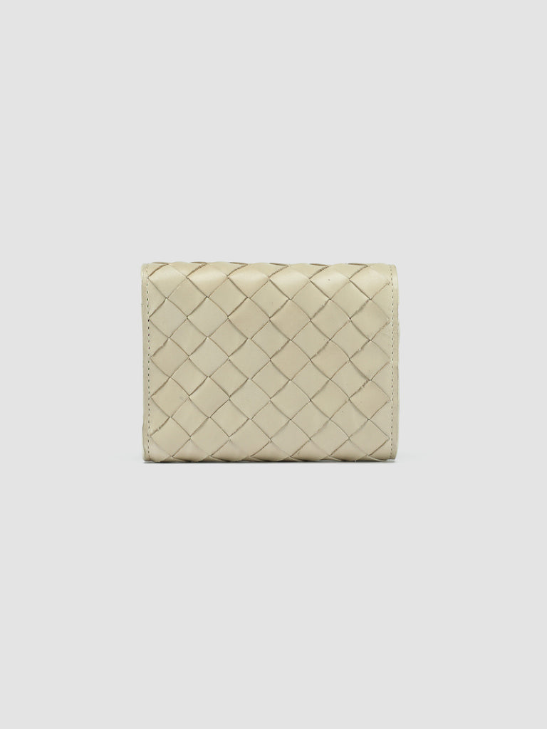 POCHE 110 - Ivory Leather Trifold Wallet