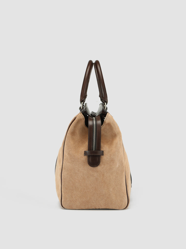 QUENTIN 009 - Brown Canvas and Leather Bag  Officine Creative - 3