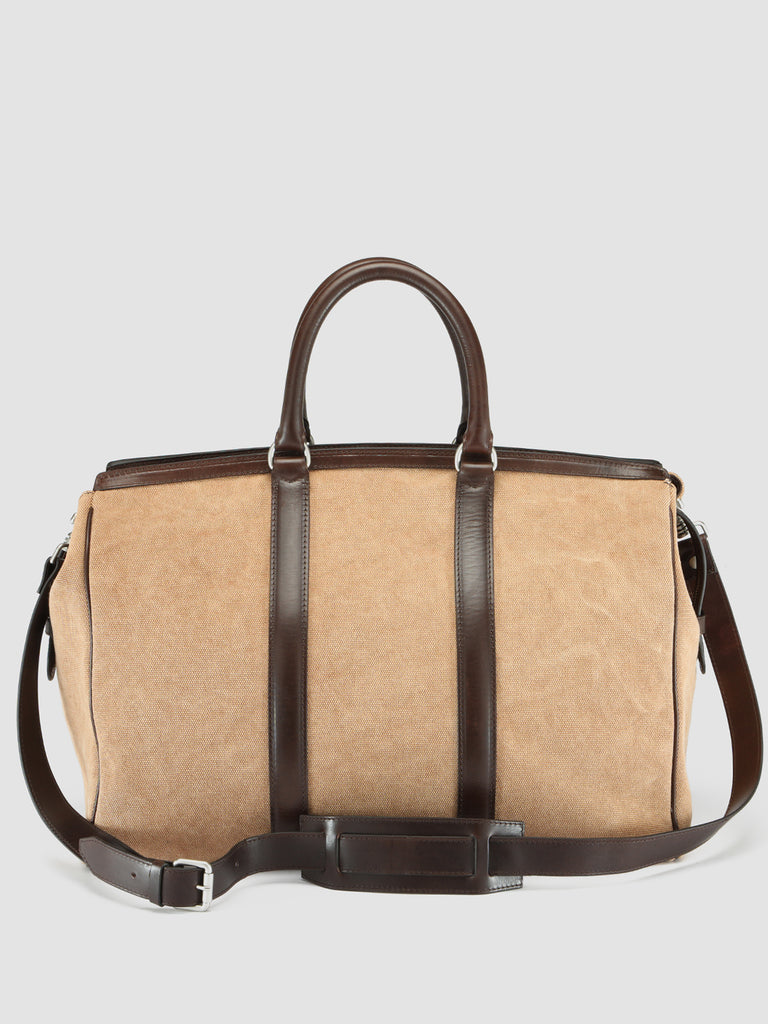 QUENTIN 009 - Brown Canvas and Leather Bag  Officine Creative - 4