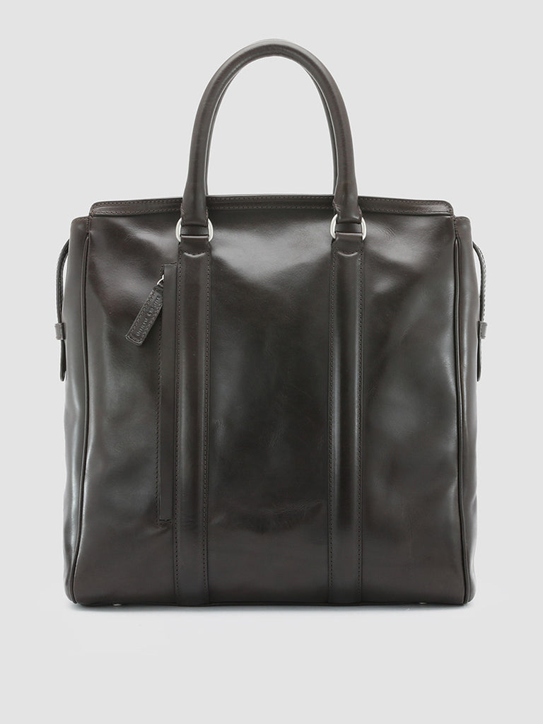 QUENTIN 02 - Brown Leather tote bag