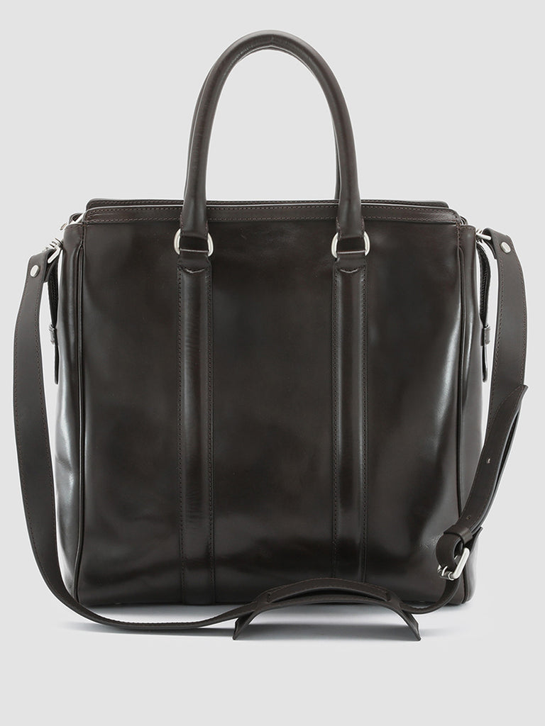 QUENTIN 02 - Brown Leather tote bag