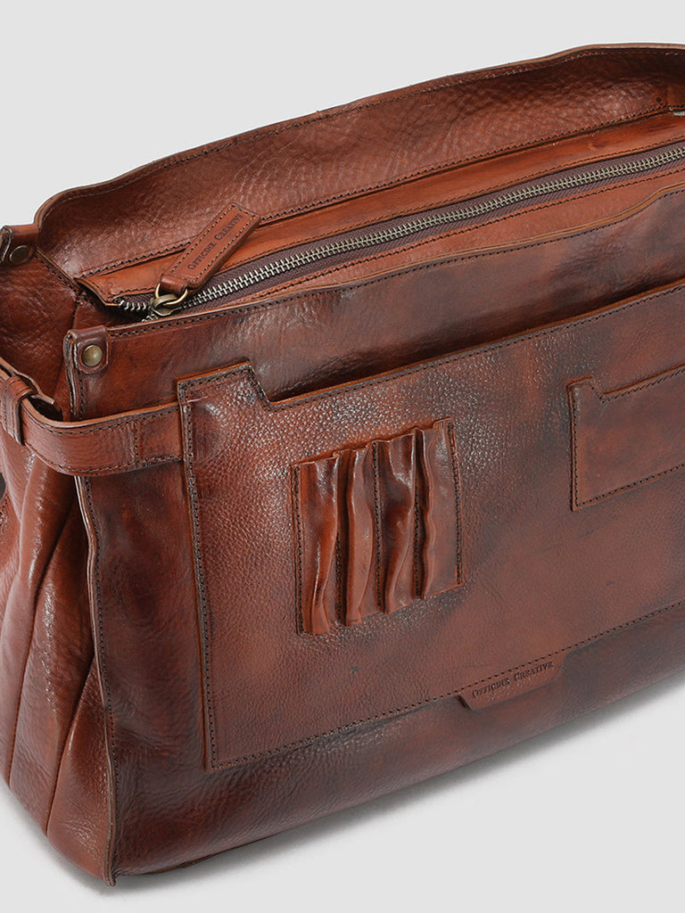 RARE 24 - Brown Leather BriefCase  Officine Creative - 2
