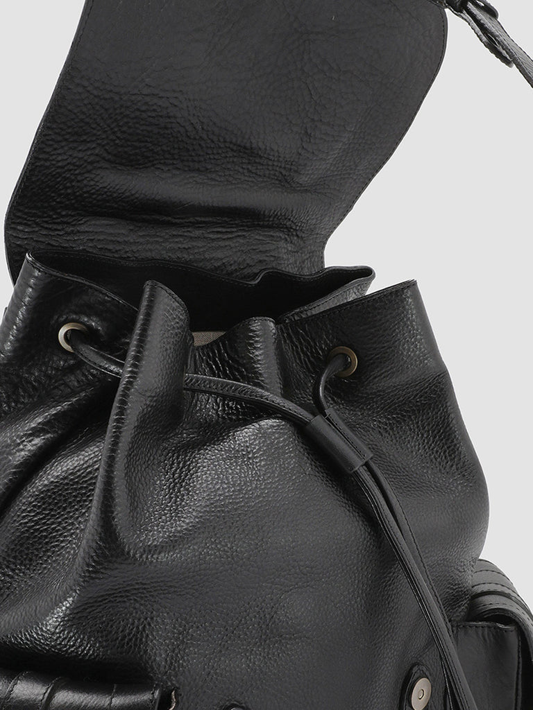 RARE 27 - Black Leather Backpack  Officine Creative - 7