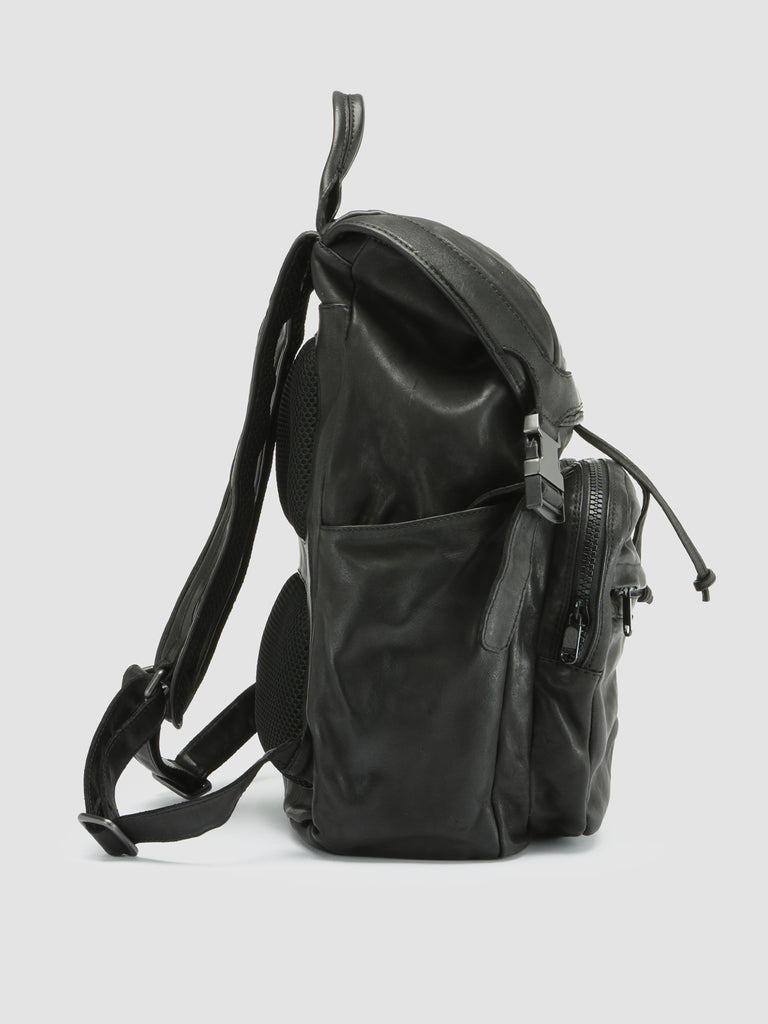 RECRUIT 001 - Black Leather Backpack  Officine Creative - 3