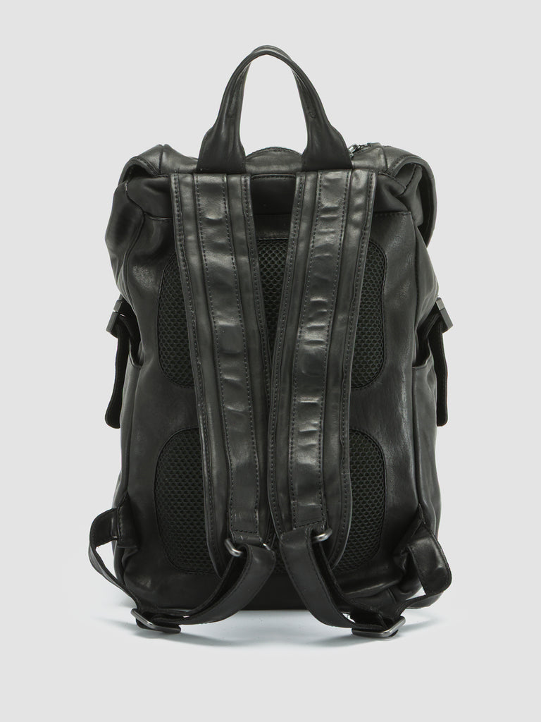 RECRUIT 001 - Black Leather Backpack  Officine Creative - 4
