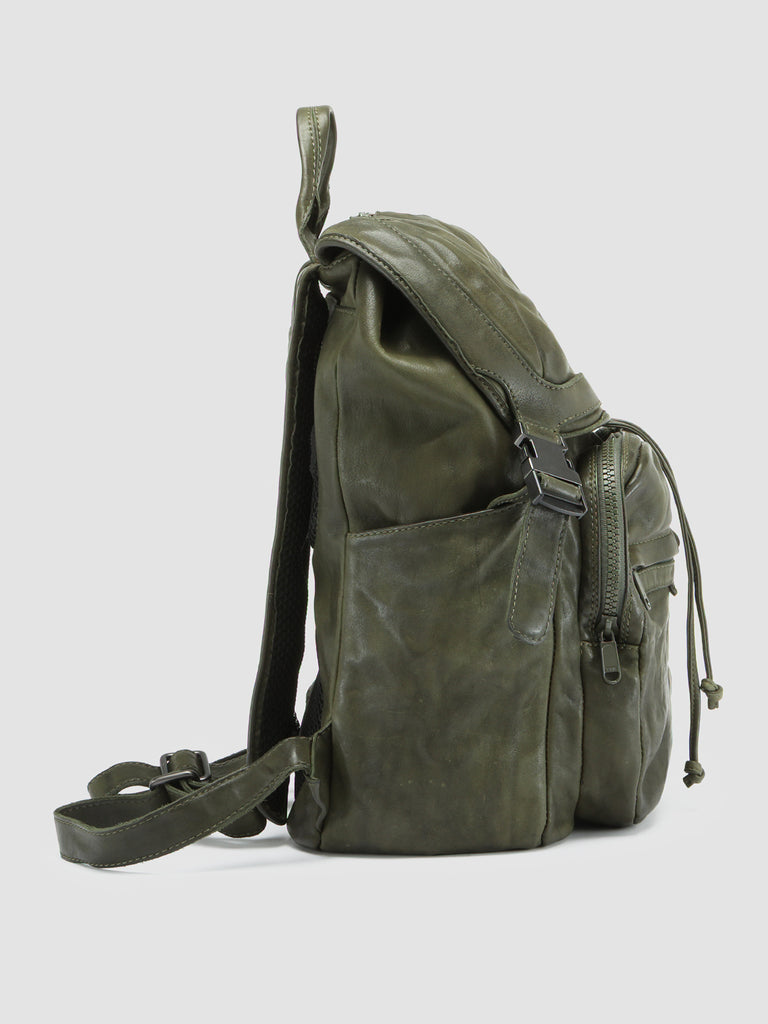 RECRUIT 001 - Green Leather Backpack