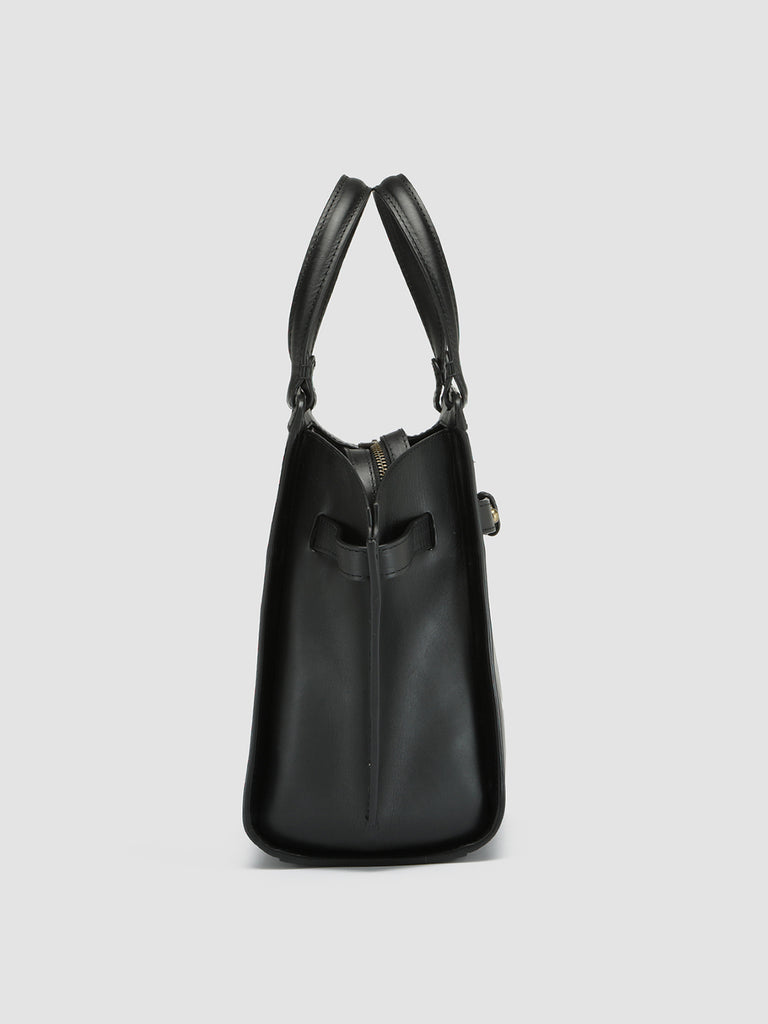 SADDLE 07 - Black Leather Tote Bag  Officine Creative - 4
