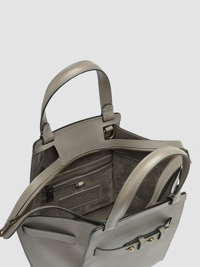 SADDLE 07 - Grey Leather Tote Bag