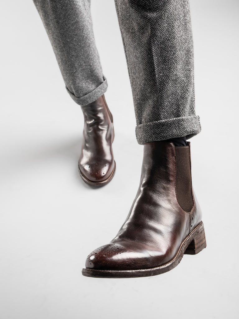 SELINE 002 - Brown Leather Chelsea Boots