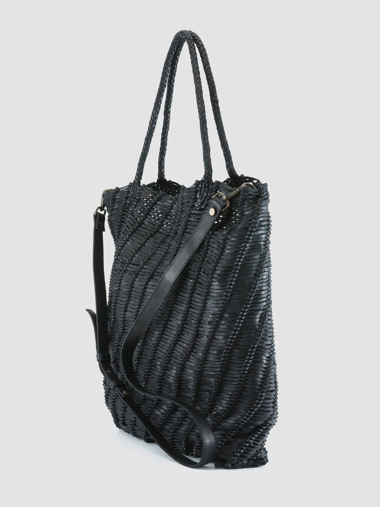 SUSAN 03 - Black Leather tote bag