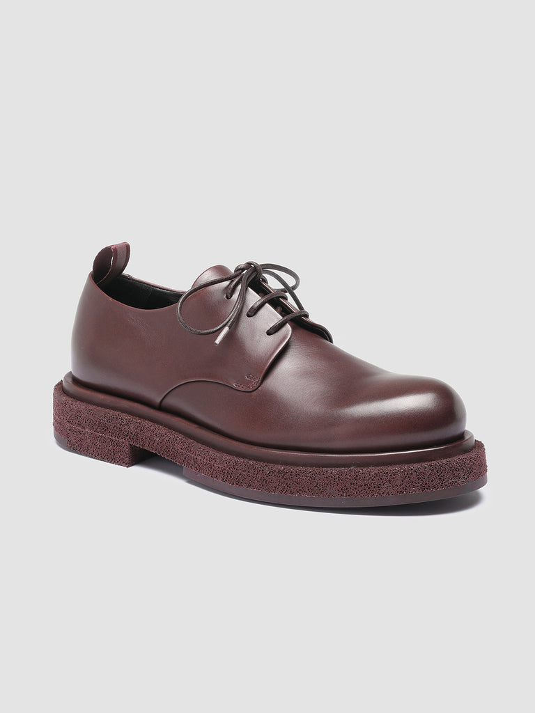 TONAL 100 - Burgundy Leather Derby Shoes Women Officine Creative - 3