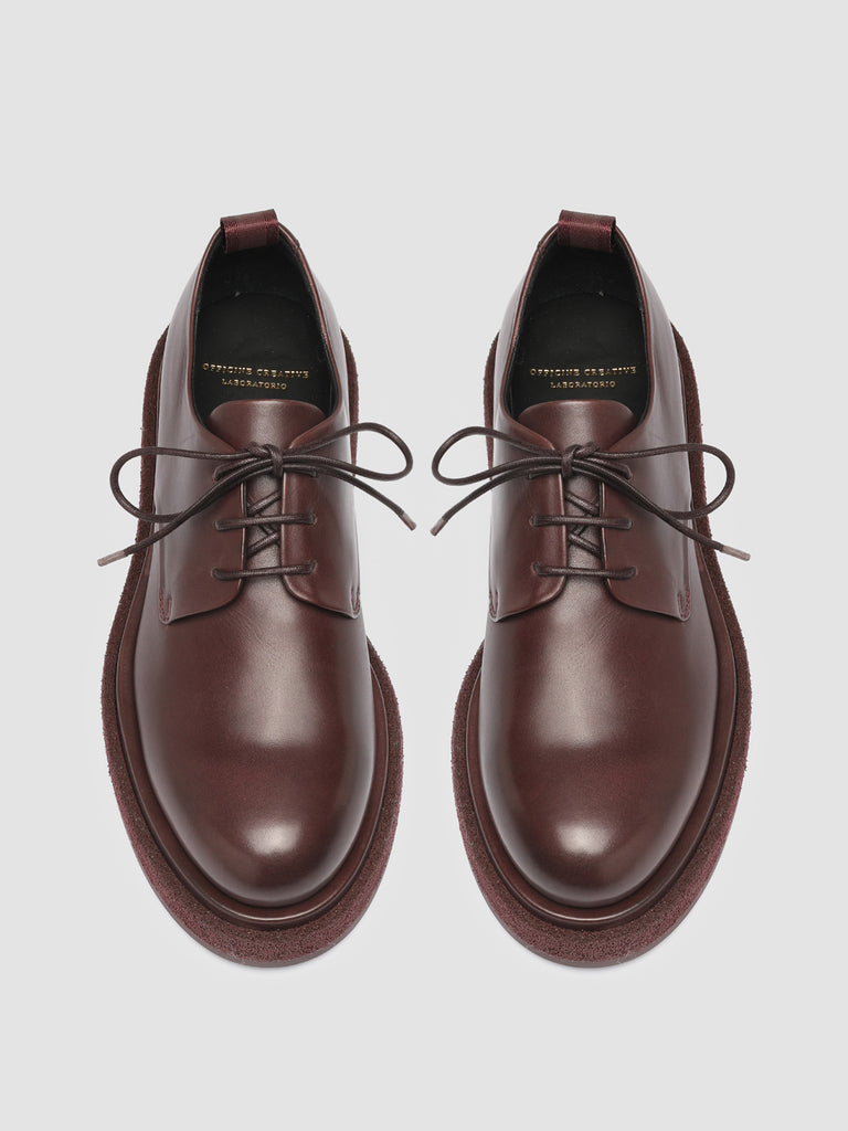 TONAL 100 - Burgundy Leather Derby Shoes Women Officine Creative - 2